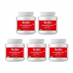 Набор Камадудха Раса (5 x 25 таб, 250 мг), Kamadudha Rasa Set, произв. Sri Sri Tattva