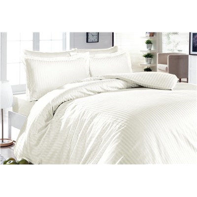 КПБ FIRST CHOICE Cotton Satin Lines Style Cream S-366