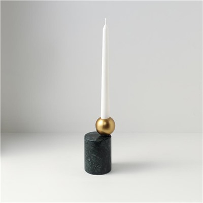 Подсвечник Aryl, 14 см, белый/зеленый