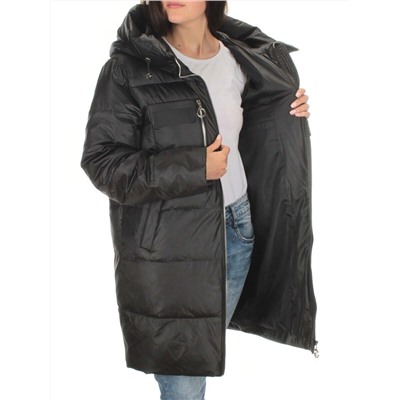 S21121 BLACK Куртка зимняя женская (150 гр. холлофайбера)