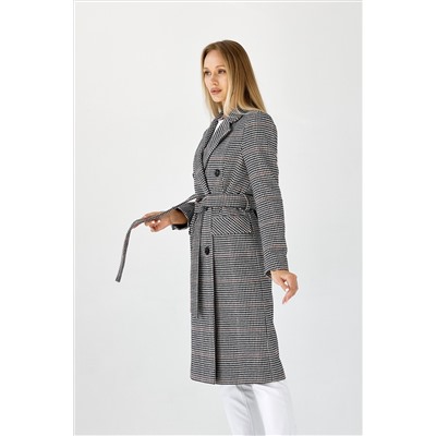 Пальто женское демисезонное 25415 (клетка britny)