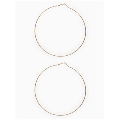 Серьги кольца QF «Классика», d=10 см, цвет золото