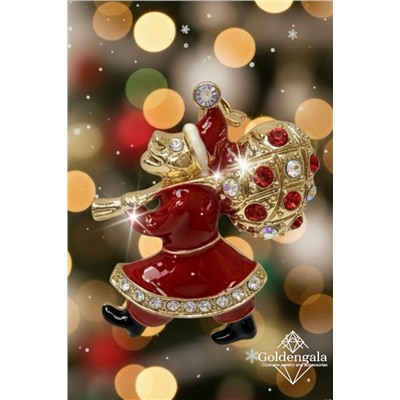 Брошь новогодняя "дед мороз" БР4 модель БРО/21