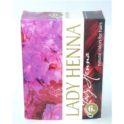 Краска для волос на основе хны Lady Henna Бургунд