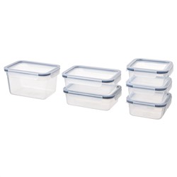 IKEA 365+, Dose mit Deckel 6er-Set, Kunststoff