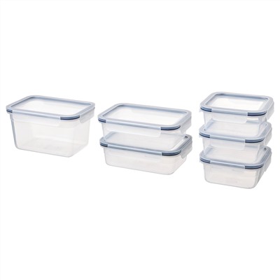 IKEA 365+, Dose mit Deckel 6er-Set, Kunststoff