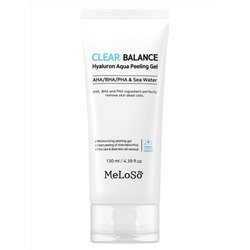 MeLoSo Пилинг-гель для лица с AHA/BHA/PHA кислотами и морской водой / Clear Balance Hyaluron Aqua Peeling Gel, 130 мл