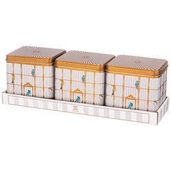 НАБОР ЕМКОСТЕЙ ДЛЯ ХРАНЕНИЯ "PARADISE BIRD" ИЗ 3-Х ШТУК, 8Х12Х12 СМ, 1Л