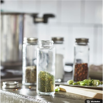 CITRONHAJ Gewürzglas, Klarglas/Edelstahl, 10 cl