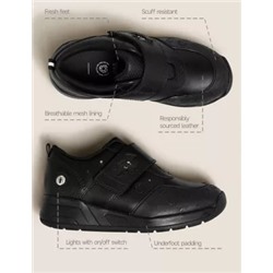 Kids' Leather Light-Up Spider-Man™ School Shoes (8 Small - 1 Large)