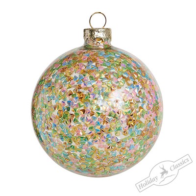 Шар "Цветная глазурь" (стекло) 8 см
