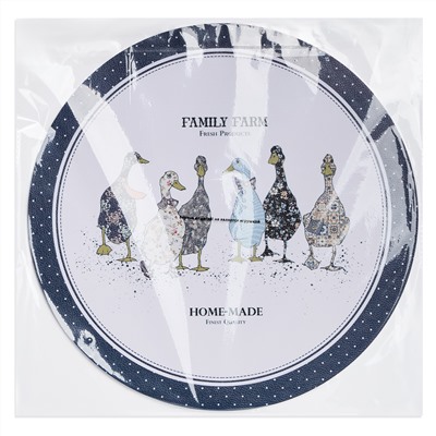 НАБОР ПОДСТАНОВОЧНЫХ САЛФЕТОК "FAMILY FARM" ИЗ 2 ШТ., ДИАМЕТР=38 СМ