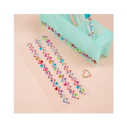 Наклейки акриловые MESHU "Zigzag", 25*10см, стразы, 396 наклеек, инд. уп., европодвес