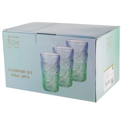 200-020 Набор из 6 стаканов 350мл в под.уп.(х8)Стекло
