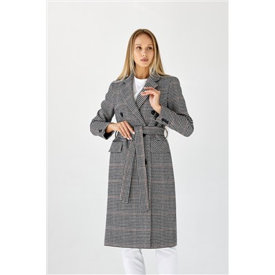 Пальто женское демисезонное 25415 (клетка britny)