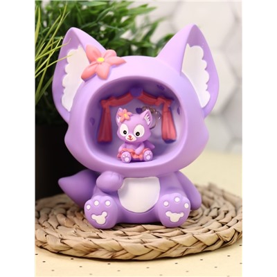 Ночник «Fox flower», purple (18 см), пластик