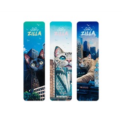 Закладка для книг, 47*176мм, MESHU "CatZilla", ассорти