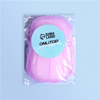 Мыло листовое, в пластинах, 18 (± 2) шт., в футляре, цвет сиреневый