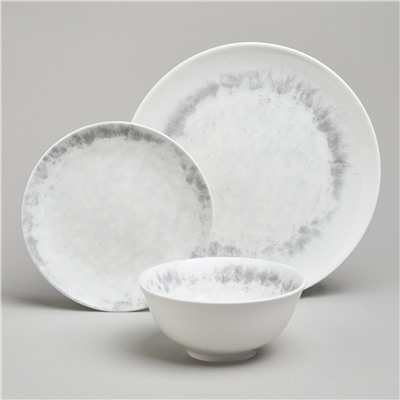 НАБОР ОБЕДЕННЫЙ BRONCO "DAILY" НА 4 ПЕРСОНЫ 12 ПРЕДМЕТОВ СЕРЫЙ