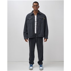 Спортивный костюм мужской весна-лето темно-серого цвета 55040TC