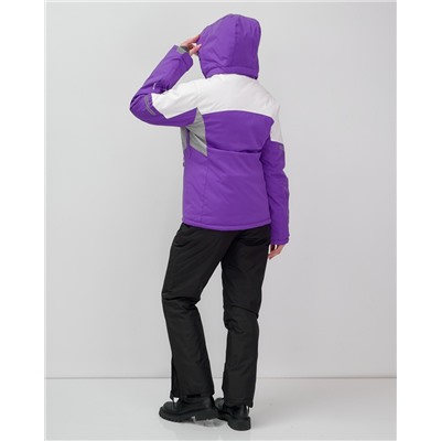 Горнолыжный костюм женский зимний УЦЕНКА фиолетового цвета 02810F