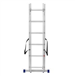 Лестница, 2 х 6 ступеней, алюминиевая, двухсекционная, Сибртех