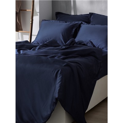 Простыня 1.5 спальная SL Home Tencel, 160×235 см, синяя, тенсель