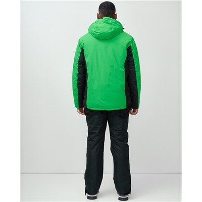 Горнолыжный костюм мужской зимний зеленого цвета 0075Z