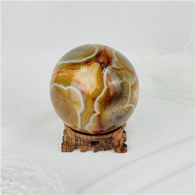 Радуга Самоцветов Шар из Сердолика на подставке