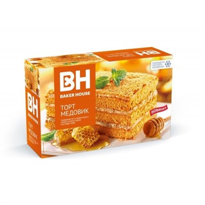Торт бисквитный "Медовик" 350 гр/BH