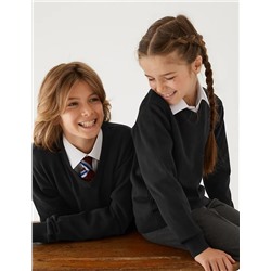 2pk Unisex Pure Cotton School Jumper (3-18 Yrs)