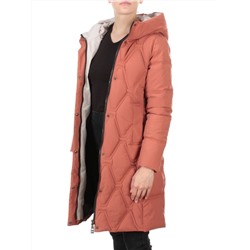 2158  TERRACOTTA Пальто зимнее облегченное  женское YINGPENG (150 гр. холлофайбер)