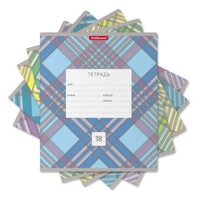 Тетрадь  18л линия "Optima Check" ассорти 54180 ErichKrause