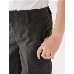 Boys' 2pk Skinny Leg School Trousers (2-18 Yrs)