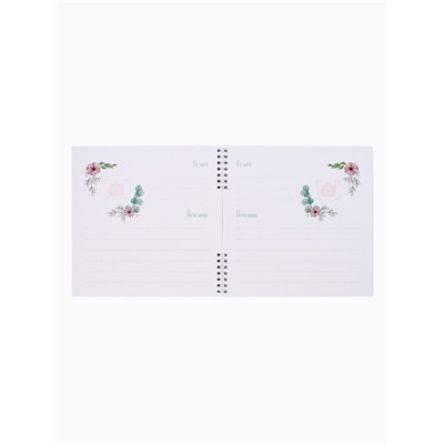 Книга пожеланий на пружине, 21.7×21 см, Минни Маус