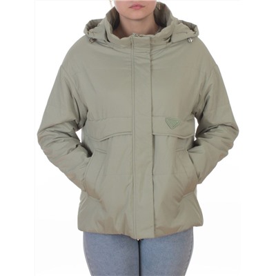 7060 LT. GREEN (OLIVE) Куртка демисезонная женская (100 гр. холлофайбер)