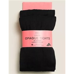 2pk of 60 Denier Tights