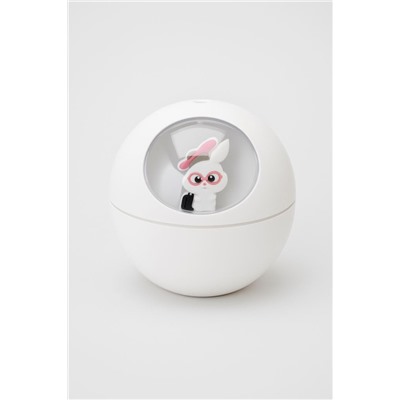 Настольный увлажнитель воздуха - ночник "Bunny in pink glasses", white, (портативный, USB)