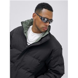 Куртка двухсторонняя мужская молодежная зимняя хаки цвета 25311Kh