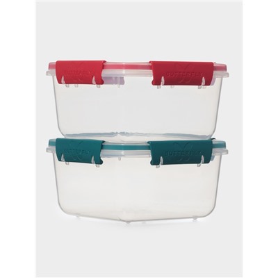 Контейнер пищевой герметичный Butterfly, 1.2 л, пластик, прозрачный, крышка МИКС