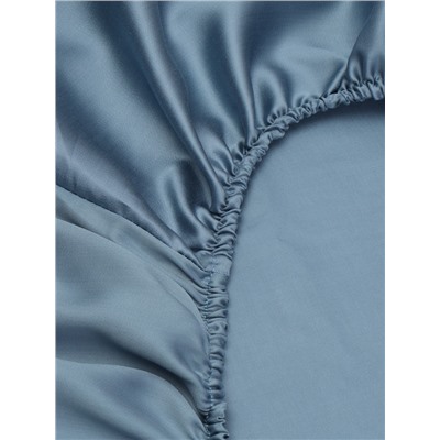 Простыня на резинке SL Home Tencel 180*200+30 см , цв. серо-голубой