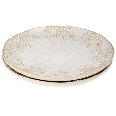 НАБОР ТАРЕЛОК ОБЕДЕННЫХ КОЛЛЕКЦИЯ "PINE CONES", 2 ШТ. / 25*25*2,3 СМ