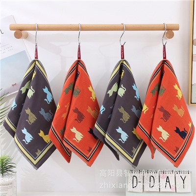 Gauze cartoon colorful children's sweat towel, wholesale