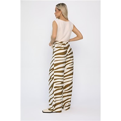 Брюки Калейдоскоп (айвори/хаки) Б13605-30М