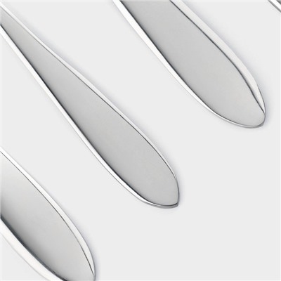 Столовые приборы «Стандарт», картонная коробка, толщина 2 мм, 36 предметов, нержавеющая сталь, серебристые