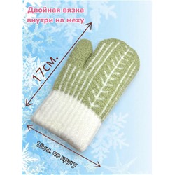 Варежки теплые подростковые для девочек Арт 2023/10 тип 4