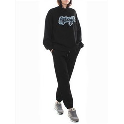 3410/3411 BLACK Костюм спортивный женский (95% хлопок, 5% эластан)