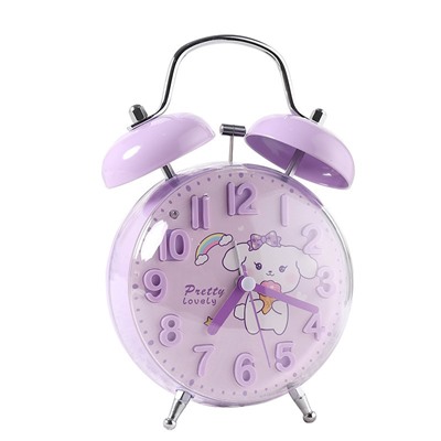 Часы-будильник «Clear wake-up with animals», purple (17,5х11,5 см)