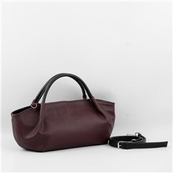 Сумка 362 гладкий бордо+черный НОВИНКА