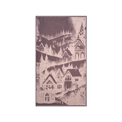 Полотенце махровое .6с103.412ж1 Снежный пейзаж(т.с.мальв1) 50х90см